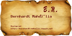Bernhardt Mahália névjegykártya